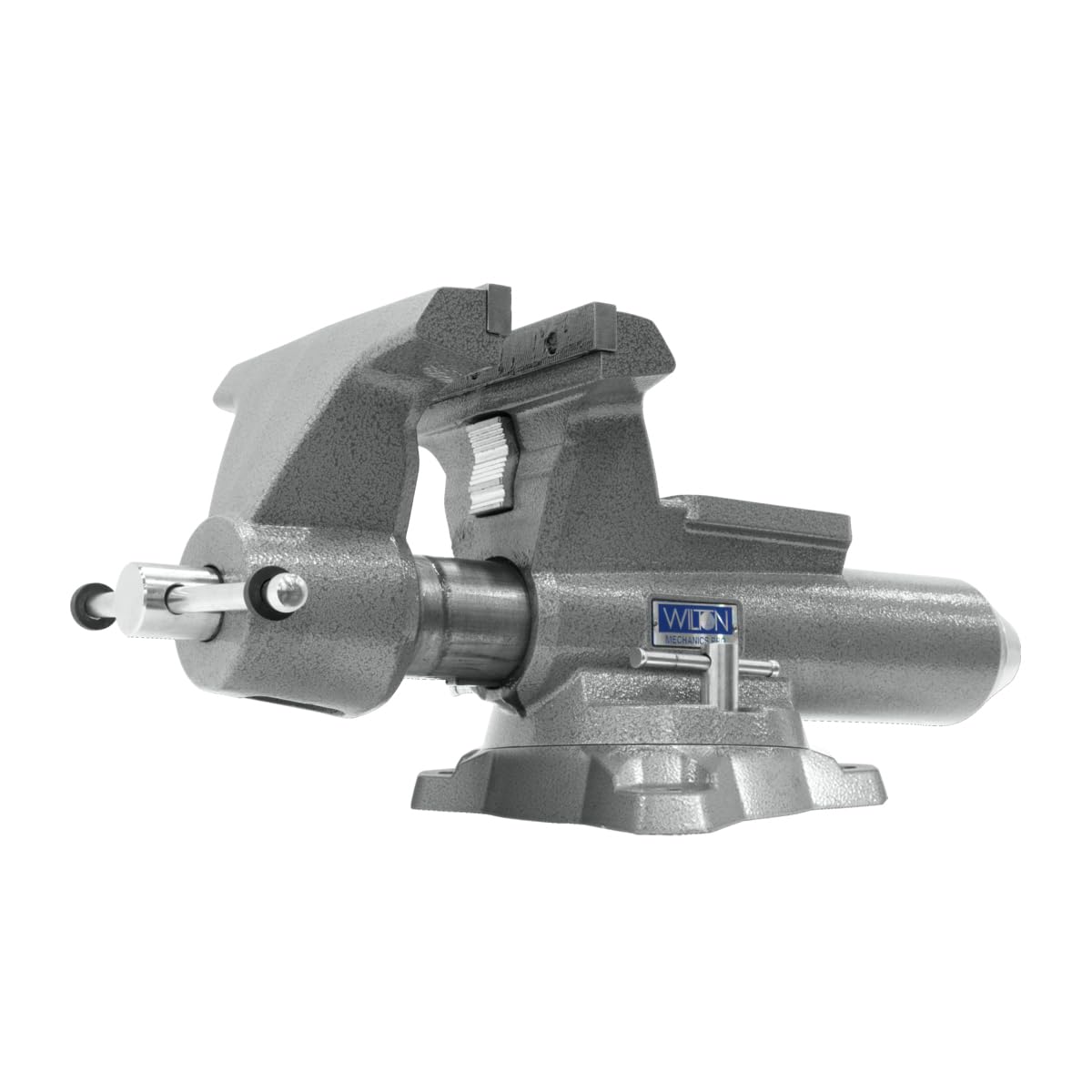 Wilton Mechanics Pro Bench Vise, 10" Jaw (Width-12", Opening-5-1/4") Throat (Model 8100M), Gray