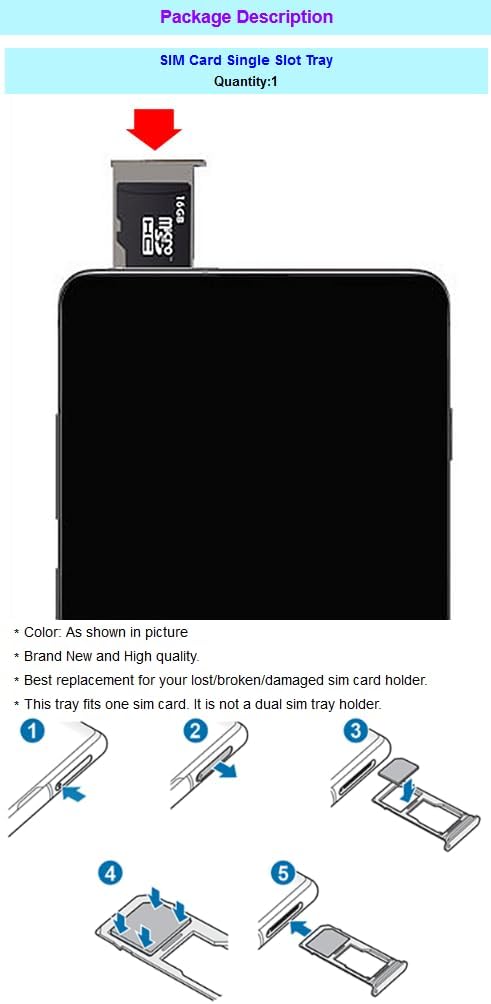 AceSoft 13 Heavy-Duty Replaceable Boosting Dual SIM Card Tray Holder + SIM Card Ejection Pin Compatible with Xiaomi