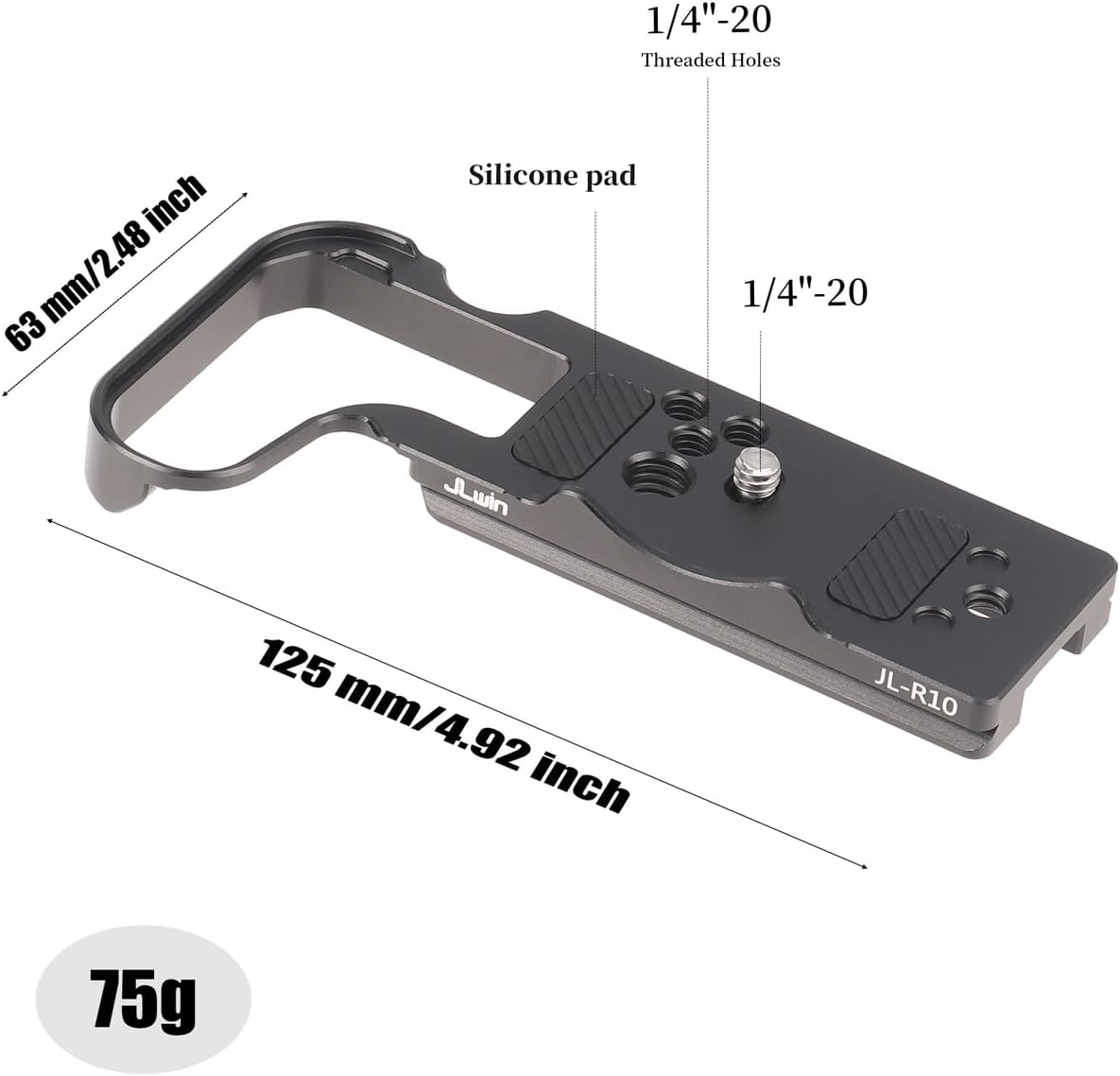 FocusFoto R10 Quick Release Baseplate QR Plate Mount for Canon EOS Mirrorless Camera, Compatible with Arca-Swiss
