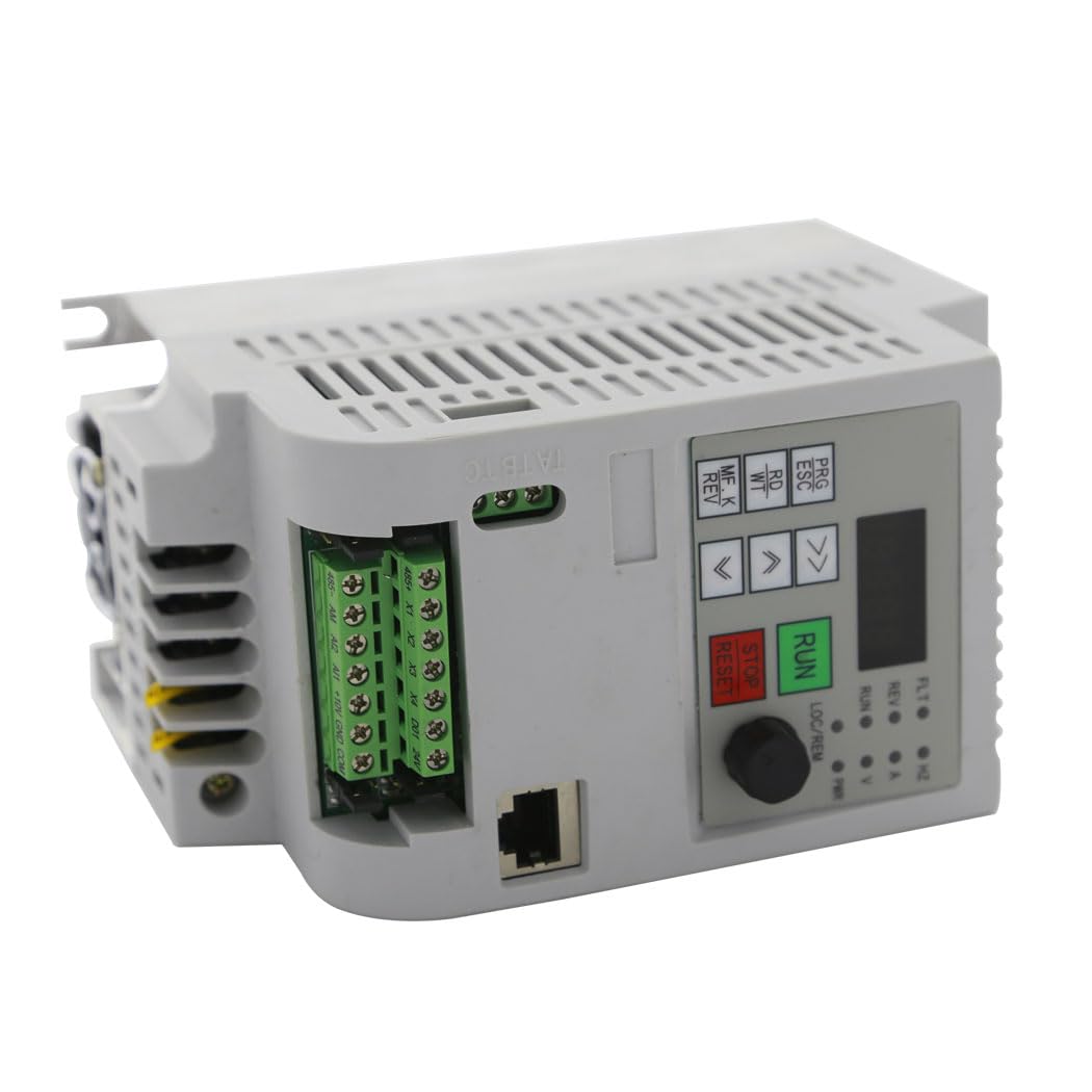 CNweiken Variable Frequency Drive, AC 220V/0.75KW 1.5KW 2.2KW 4KW 5.5KW 7.5KW VFD Inverter Frequency Converter for Spindle Motor Speed Regulation (1 Phase Input and 3 Phase Output) (220V 1.5KW)