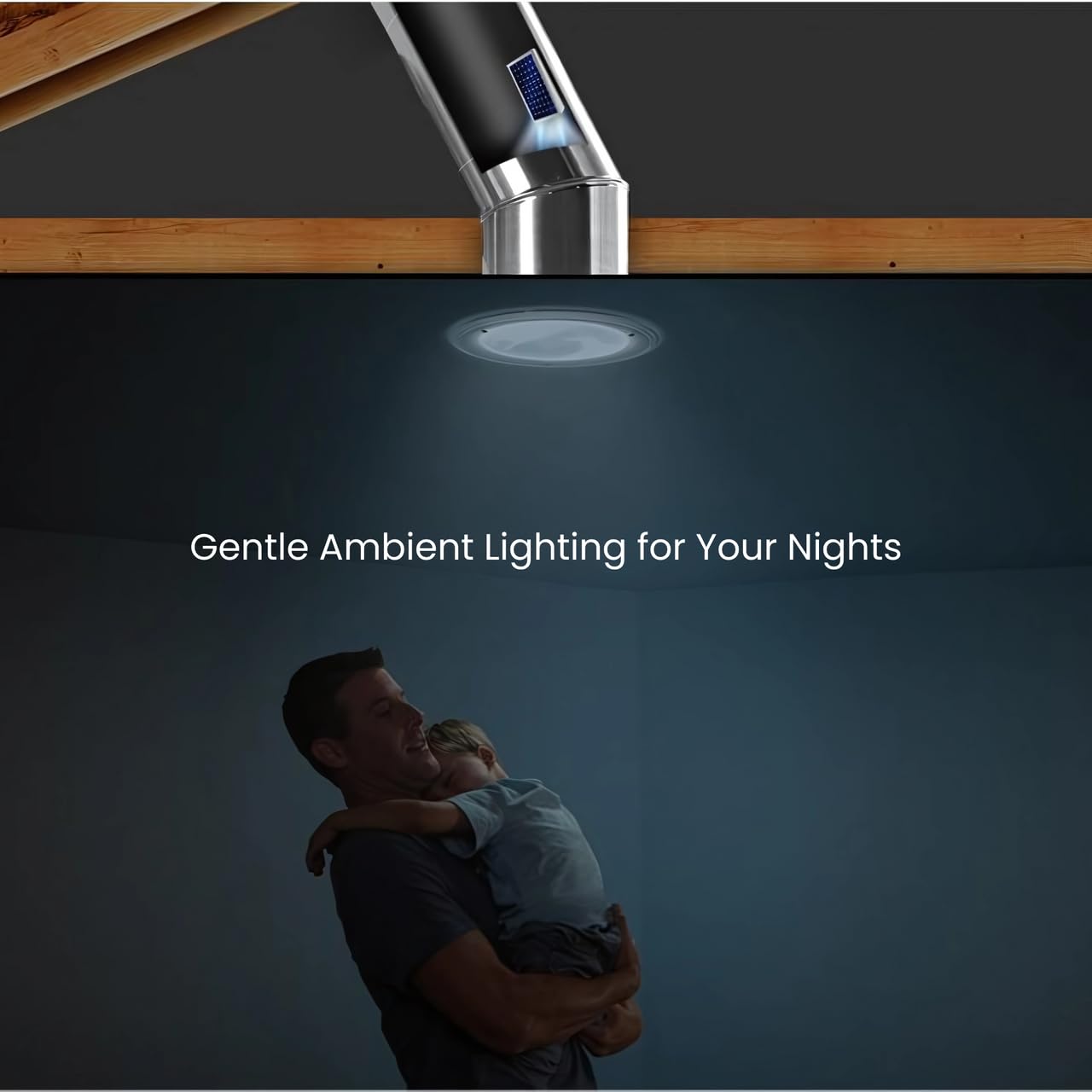 Solatube® 160 ISn 10-inch Tubular Skylight with Integrated Solar NightLight – 40-inch Reach for Bathrooms & Hallways – Includes 2 x 20 Extension Tubes