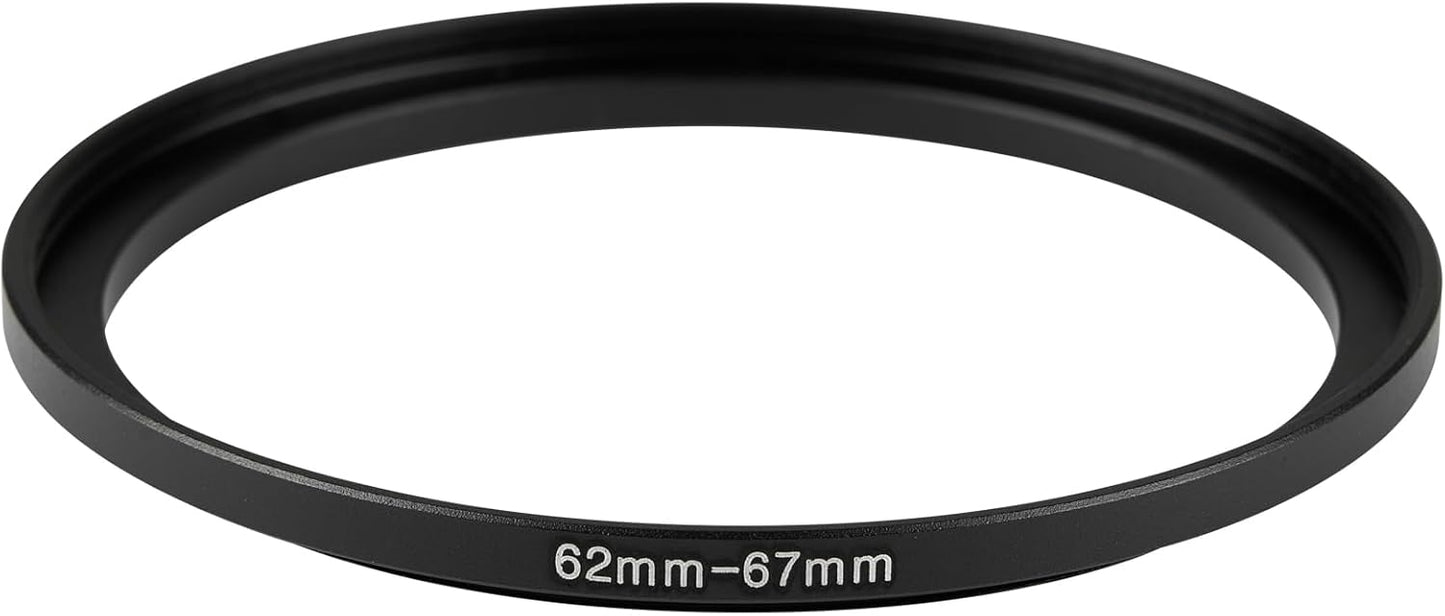 JOYTOLIN 62-67mm Metal Step-Up/Down Ring Adapter Compatible with Mirrorless Cameras DSLR Lens, UV CPL ND Filter Thread