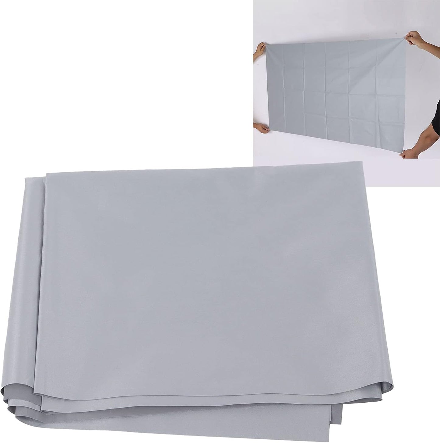 4K (100 Inch) Projector Screen, AntiLight Foldable Portable Movies Screen, Metal Microbead Screen with Alcohol Wipeable