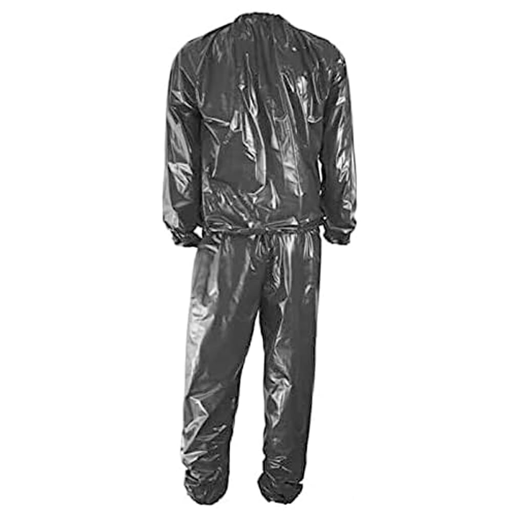 Swibow Heavy Duty Sauna Suit Men Women Weight Loss Exercise Slim Gym Fitness Workout Anti-Rip Sweat Sauna Suits (Black, L)