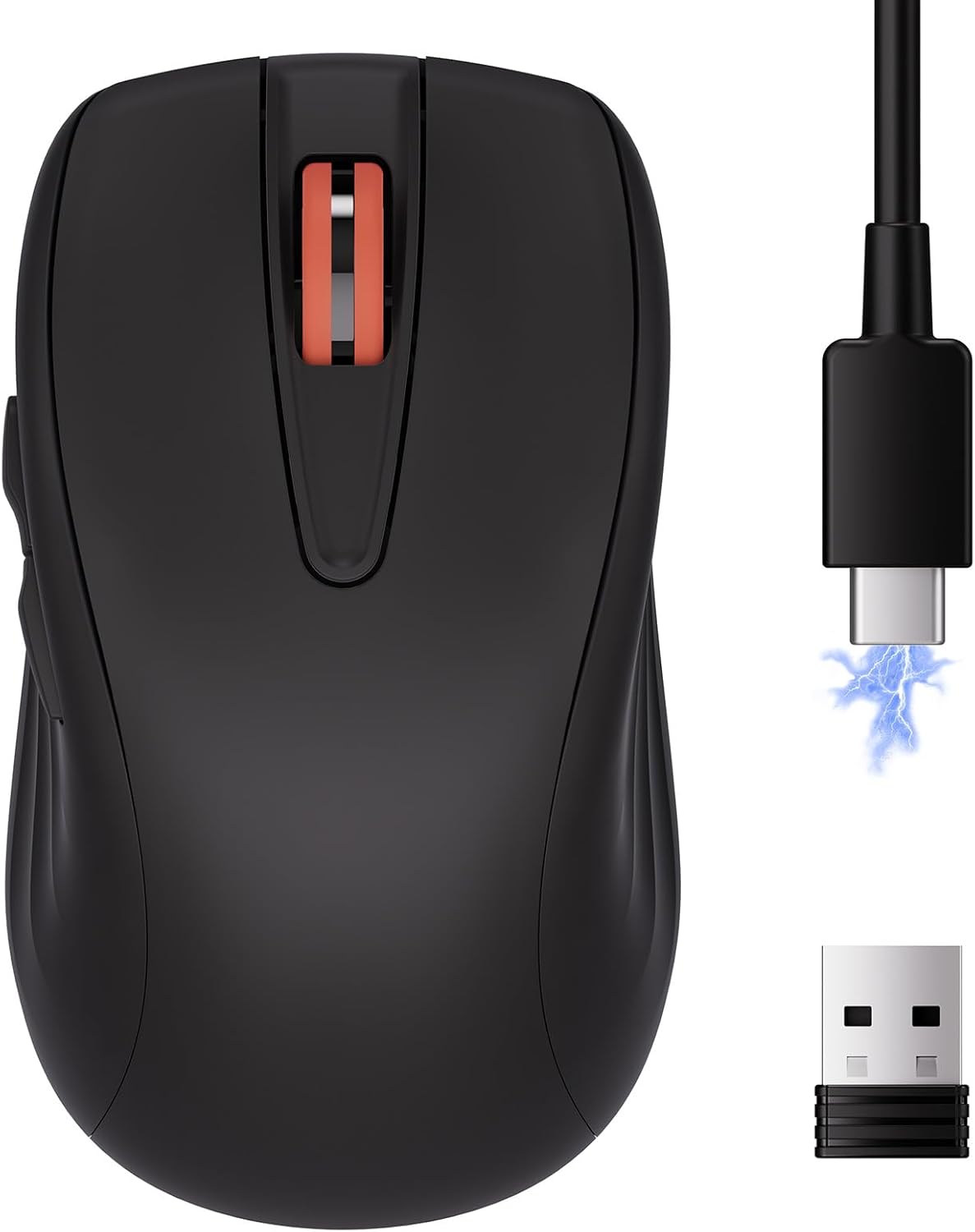 wegear WL500 2.4G 6 Rechargeable Silent Wireless Mouse, Quiet Click, USB Cordless Computer Mouse with Buttons