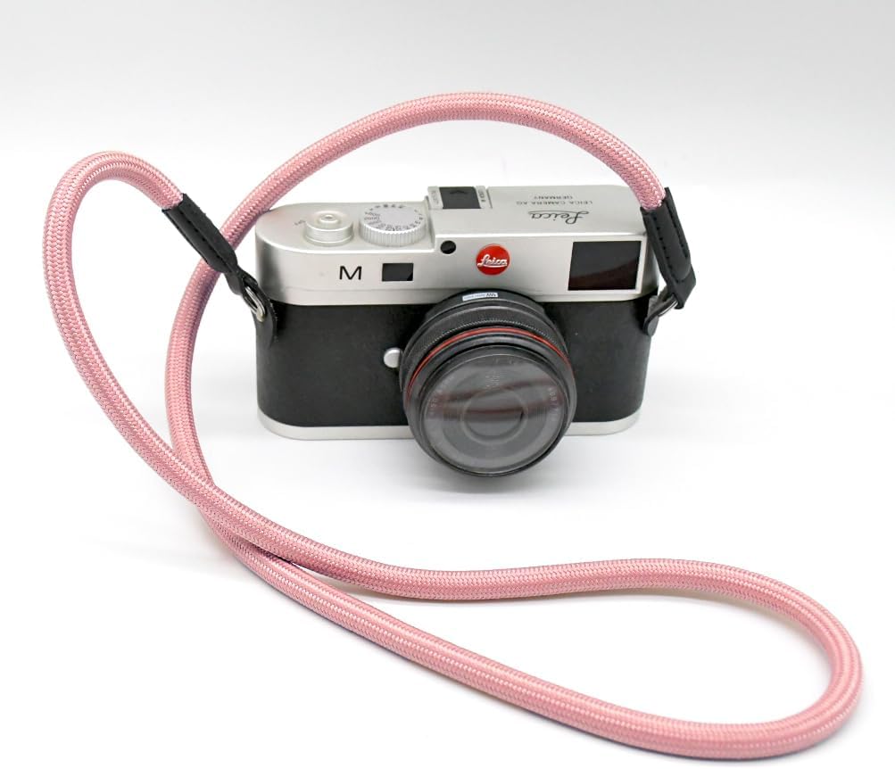 Eorefo 100cm Camera Strap Vintage Nylon Climbing Rope Camera Neck Shoulder Strap for Micro Single and DSLR Camera(Rose