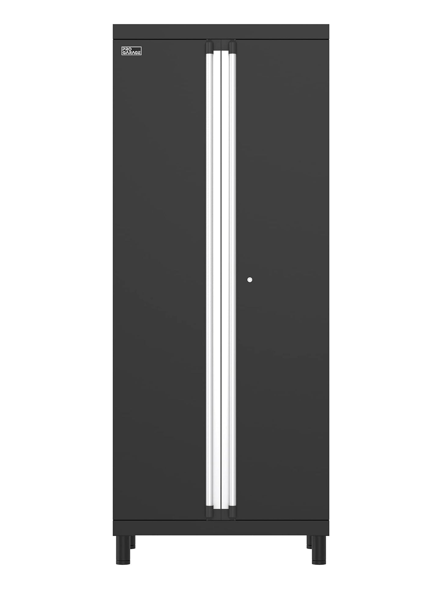 ClosetMaid ProGarage Tall Cabinet with Two Doors, Lock and Adjustable Shelves, for Garage Storage, Heavy Duty Steel, Black