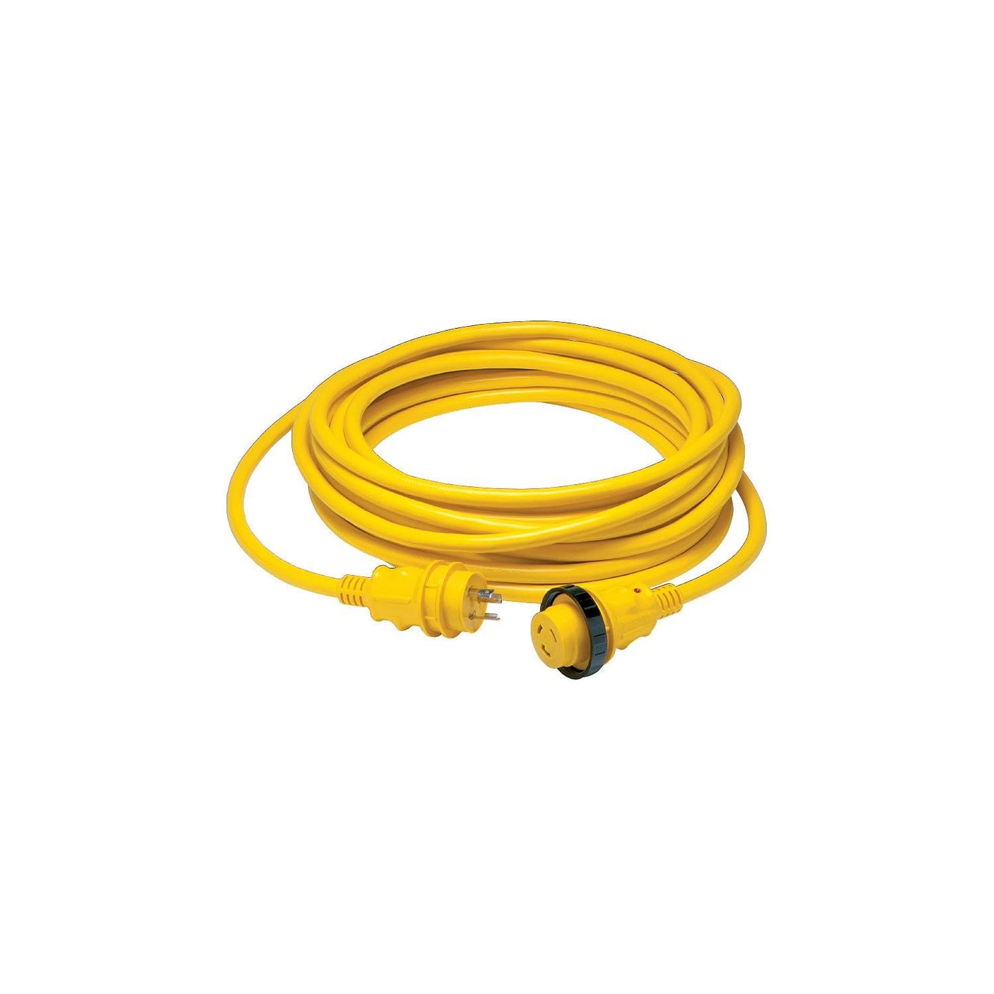 Marinco 30A 125V Marine Shore Power Cordset, Yellow, 50 Ft, 199119