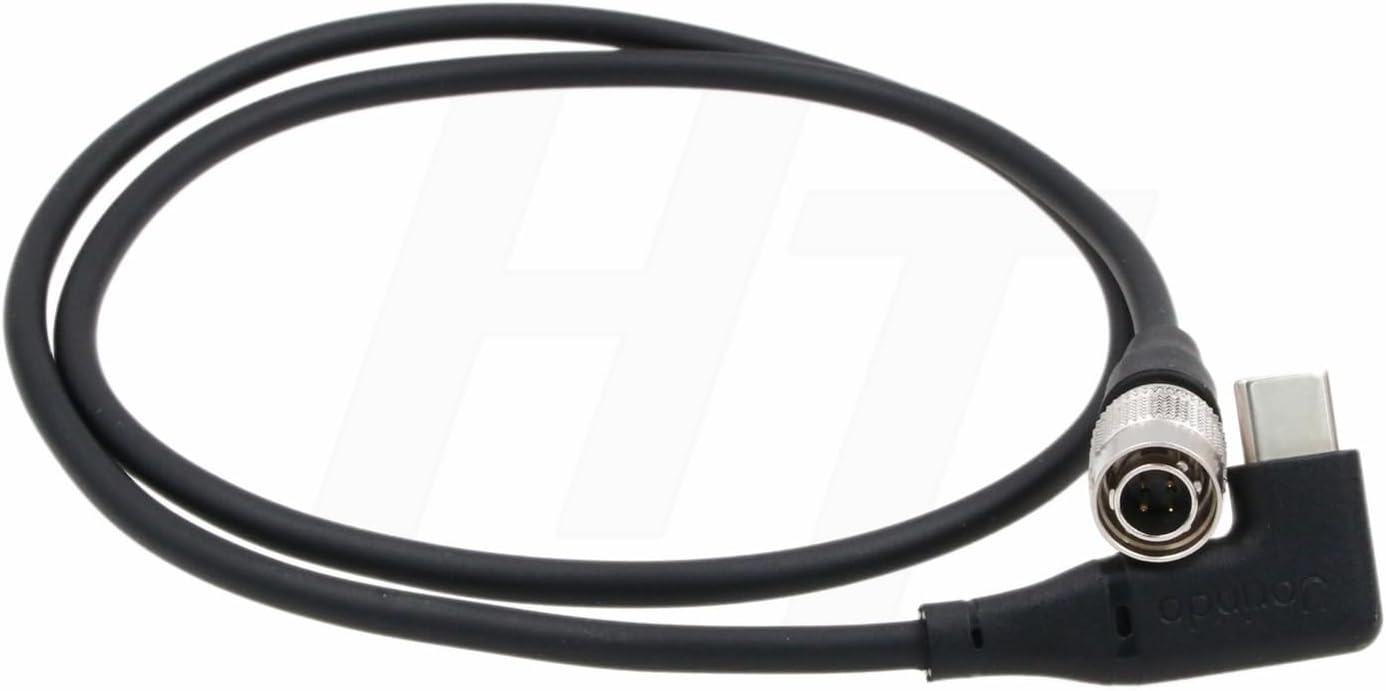 HangTon 12V 4 F4 F8 F8N 90-Degree 60cm PD QC Power Bank USB C to Hirose Pin Power Cable for Zoom Pro Audio Recorder