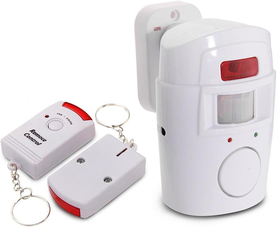 Mengshen 2 H88 Infrared Motion Sensor Alarm - Burglar Alarm with Remote Controls, Suitable for Home/Garages/Shops