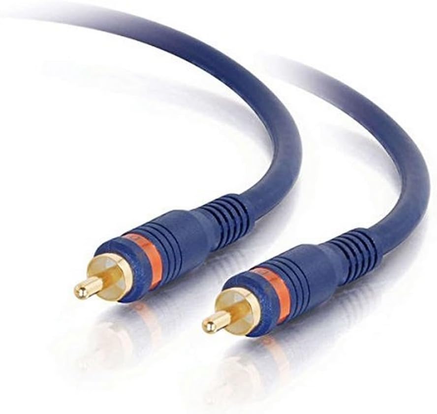 C2G 3 1 Count, C2G 29114 Legrand Velocity S/PDIF Cable, Blue Digital Audio Coax Cable, Foot Digital Audio Cable to Use