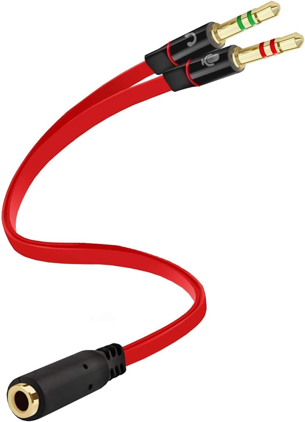 Yxflz 3.5mm, 2 1 Headset PS4 Headset Headphone Splitter Audio Splitter Female to Male, Y Splitters Cable for Xbox