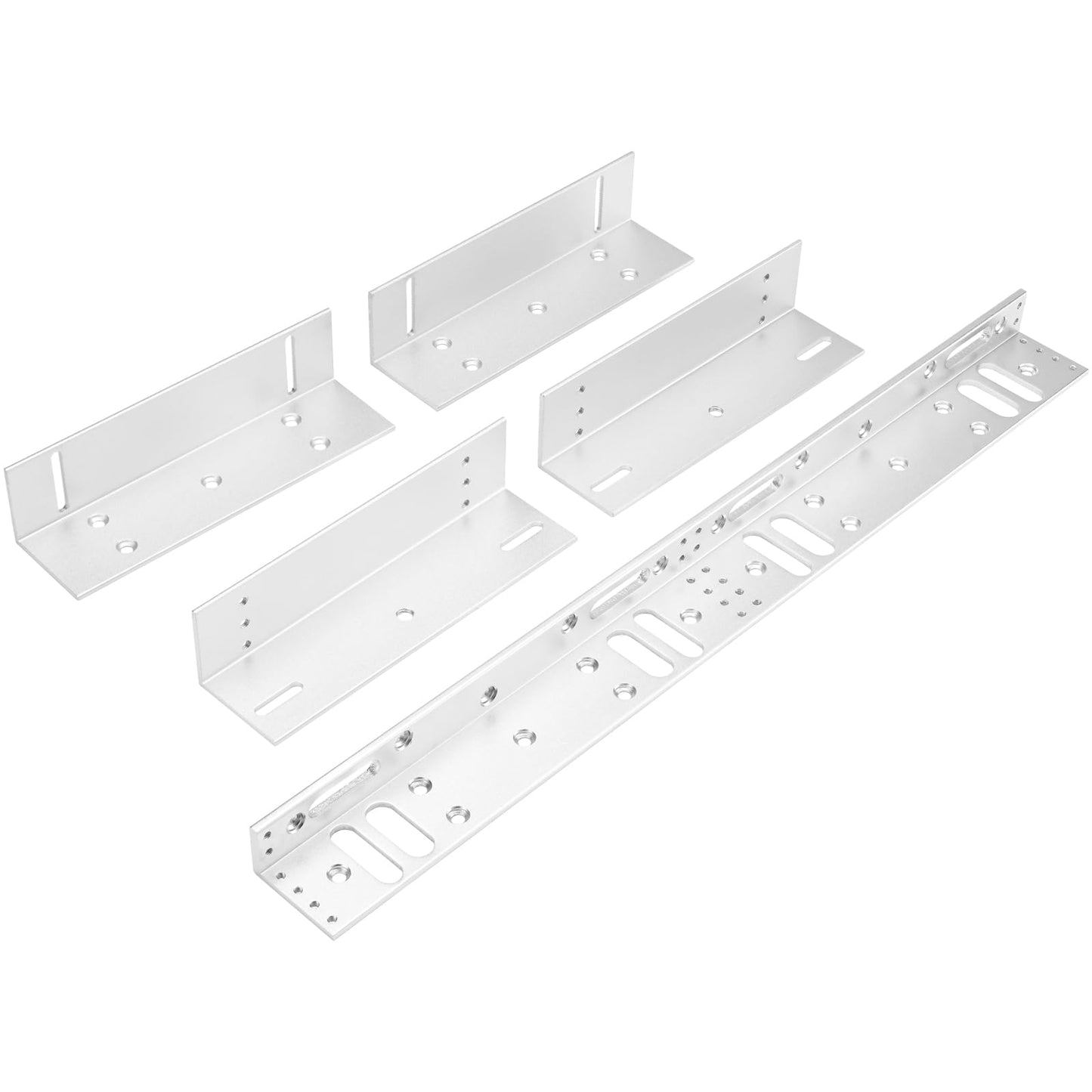 Double Door Magnetic Lock with ZL Bracket, Surface-Mount 12V DC Fail-Safe Electromagnetic Locks, 600LBS Holding Force for Indoor Access Control Systems (E- Double Doors 600LBS Lock +ZL Bracket)