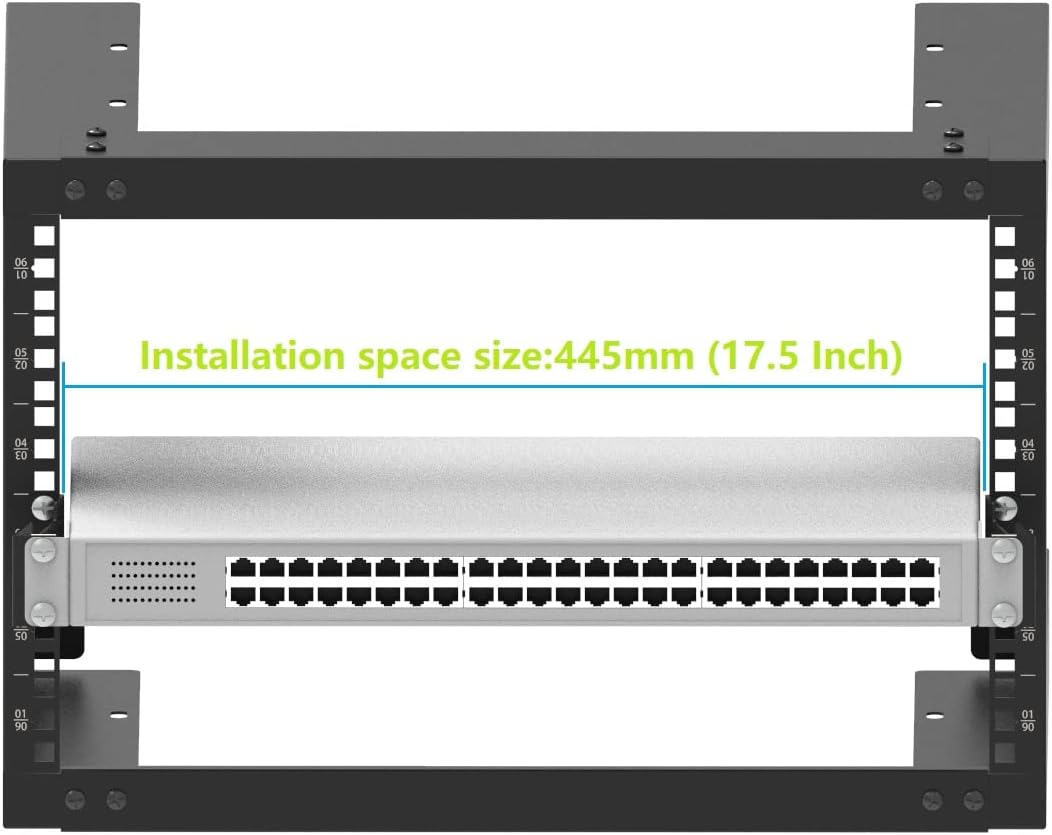 JINGCHENGMEI 2U 4-Inch (2UEXB) Server Rack Depth Extender - Deep -Recessed Rack Mount Adapter Kit for Network Rack