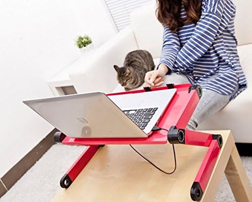 (420 260mm, Adjustable Laptop Computer Lap Desk Portable Multifunctional Cooling Ergonomic Vented Table TV Bed Tray