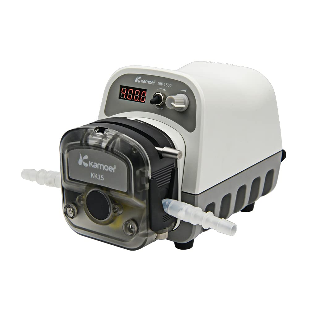 Kamoer DIP1500 Peristaltic Pump 24V 1500ml/min High Flow Intelligent Variable Speed 0.1-400rpm Liquid Dosing Pump 3 Rotors LED Screen RS485 7.9mm x 11.1mm (IDxOD)