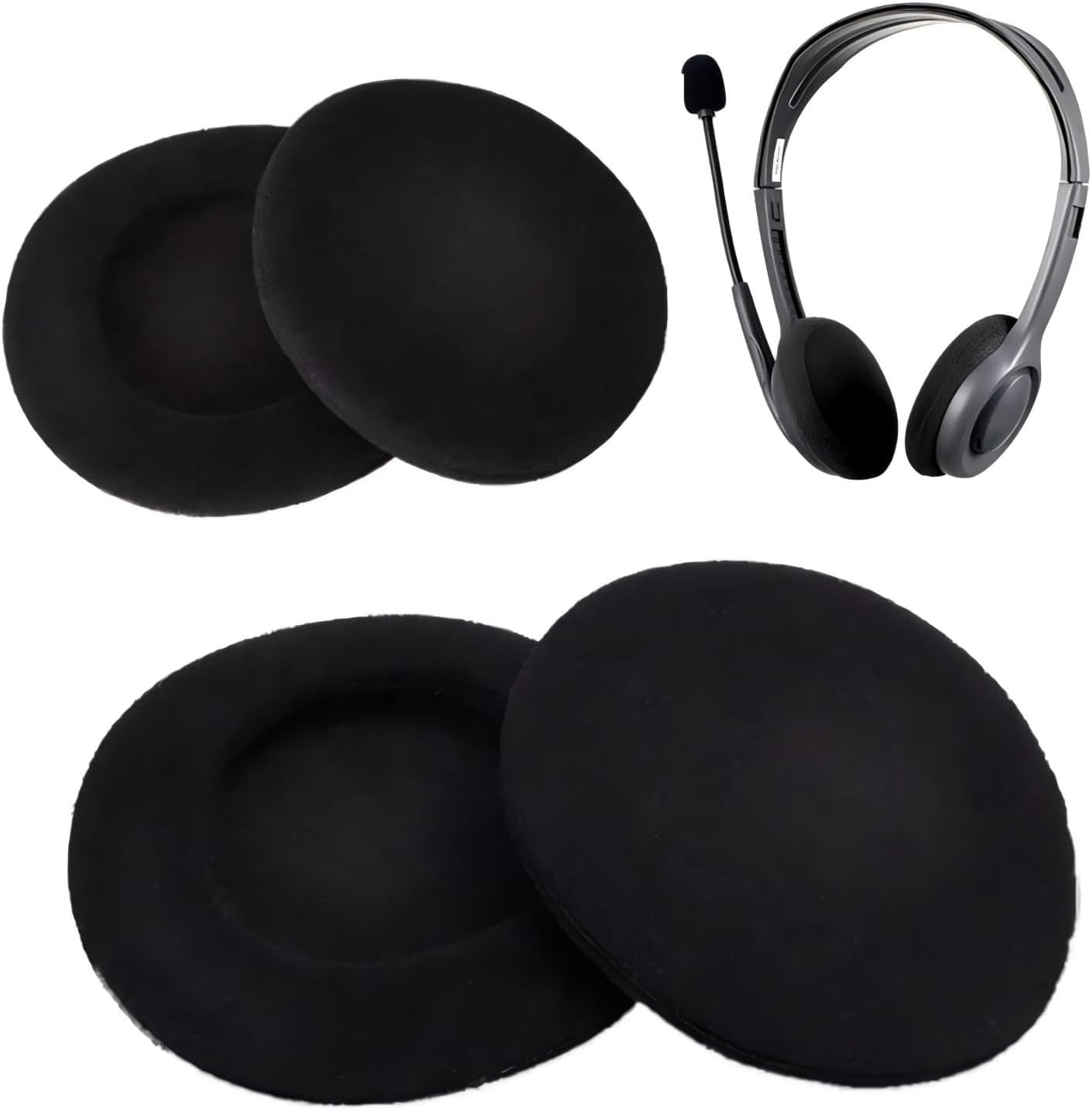 VUFVOID 4Pcs 55mm/2.2" Headsets H251 H251N H261N H351 H361 Replacement Foam Ear Pud Earpads Sponge Cushion Applicable