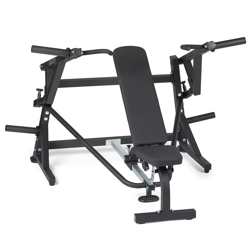 Titan Fitness Plate-Loaded Chest Press Machine with Adjustable FID Bench, 1000 LB Capacity, Converging Lever Arms for Bench Press, Chest & Back Home Gym Equipment
