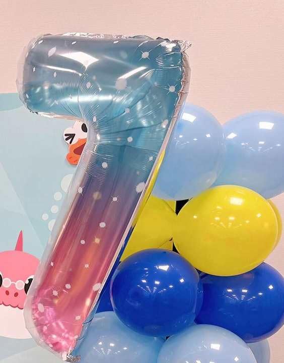 Starry Sky 40-Inch Number 9 Balloon - Giant 9th Birthday Party Decoration | Foil Balloon for Kids