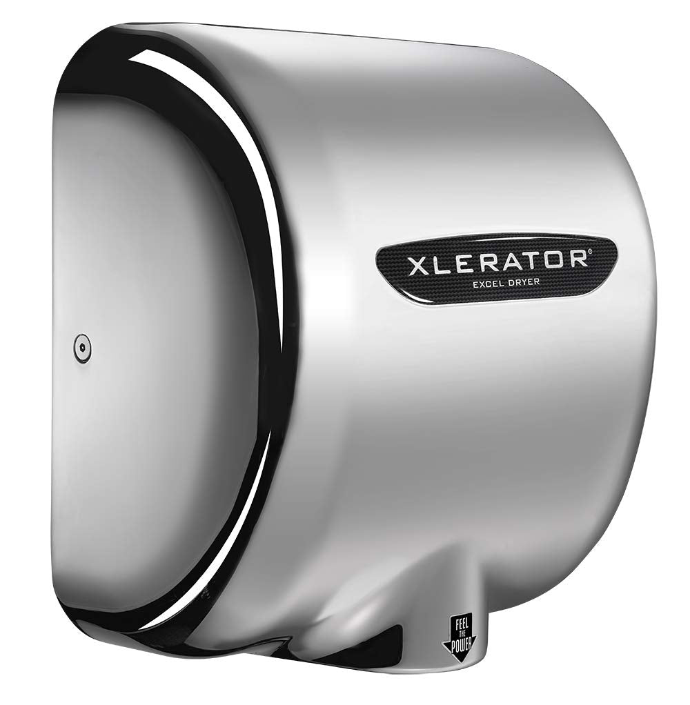 Excel Dryer XL-CV Hand Dryer XLERATOR XL-C Automatic, Surface-Mounted, Cast Cover, Chrome Plated, 208-277V Standard Nozzle