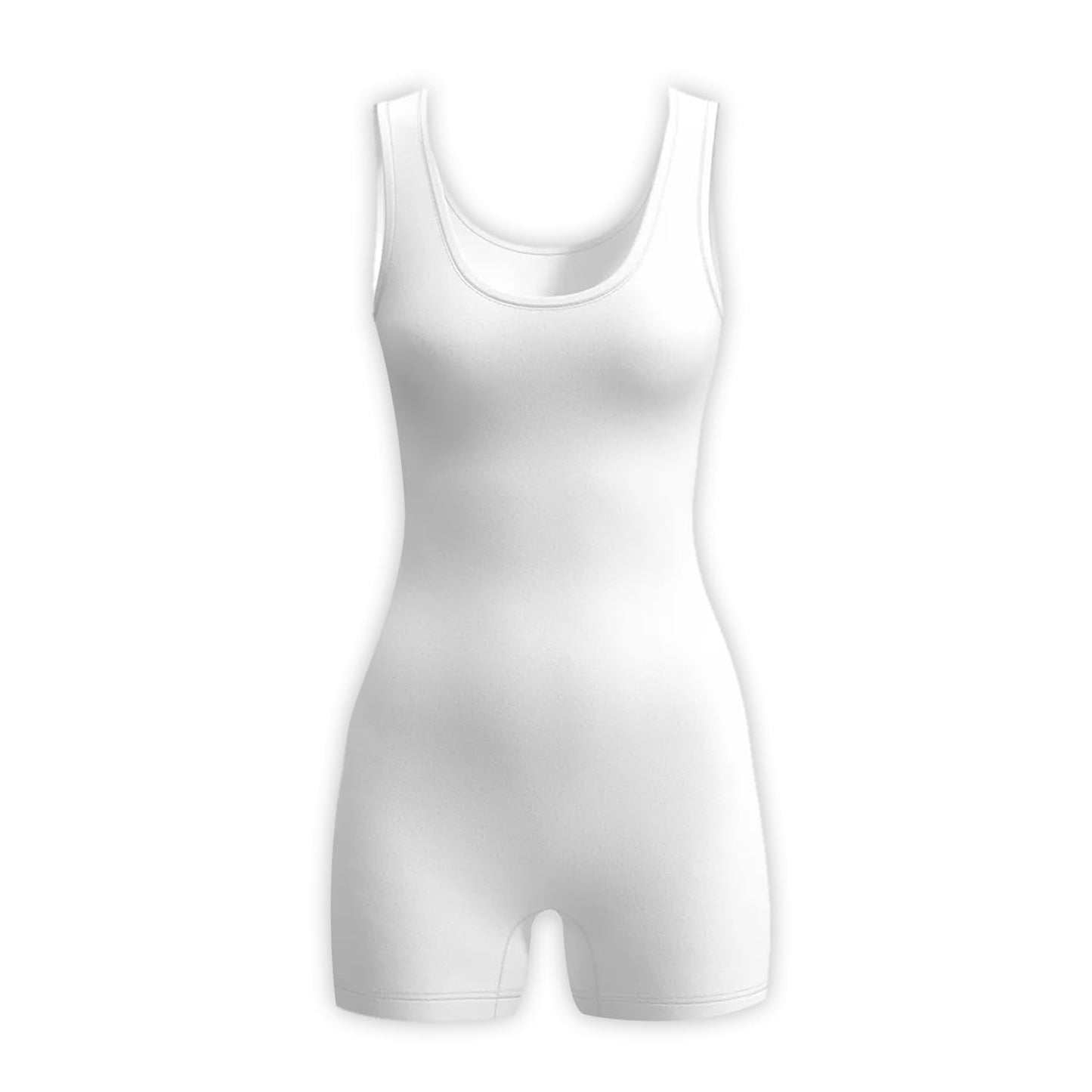 Agile Dragon Men's Wrestling Singlet, Athletic Bodysuit Uniform with Flatlock Stitching, High Compression Design (White, Adult XS)