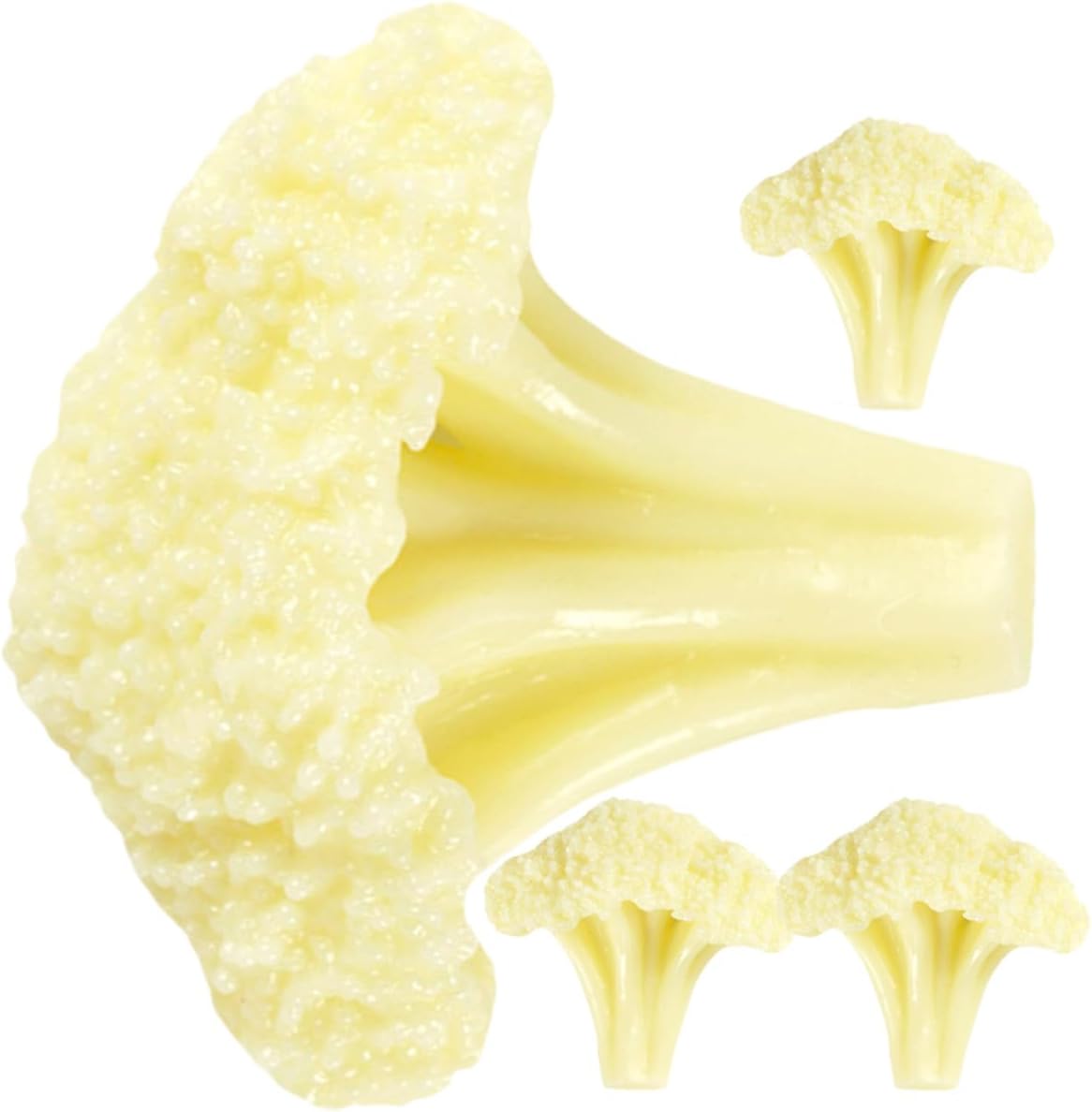 4Pcs DECHOUS Artificial Cauliflower Vegetable Models Lifelike Simulation Faux Vegetables Decoration Teaching Tools
