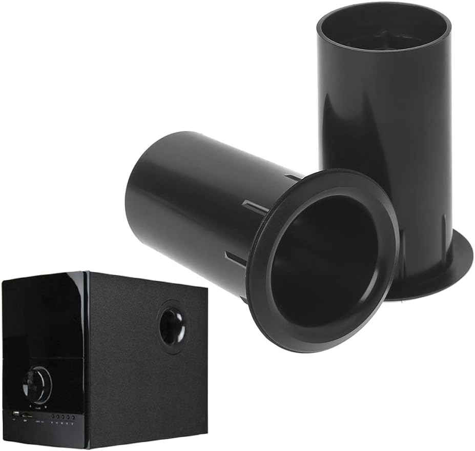 XISAOK 4 Inches (Set 2) Black,35x67mm Subwoofer Woofer Speakers Ports Connectors Tube Inverter Speaker Vent