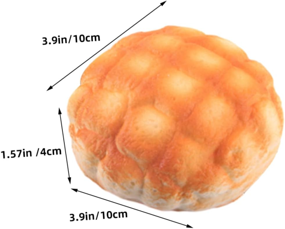 10pcs Yardwe Lifelike Pu Pineapple Bread for Bakery Display Kitchen Decor Photography Props Soft and Safe Artificial