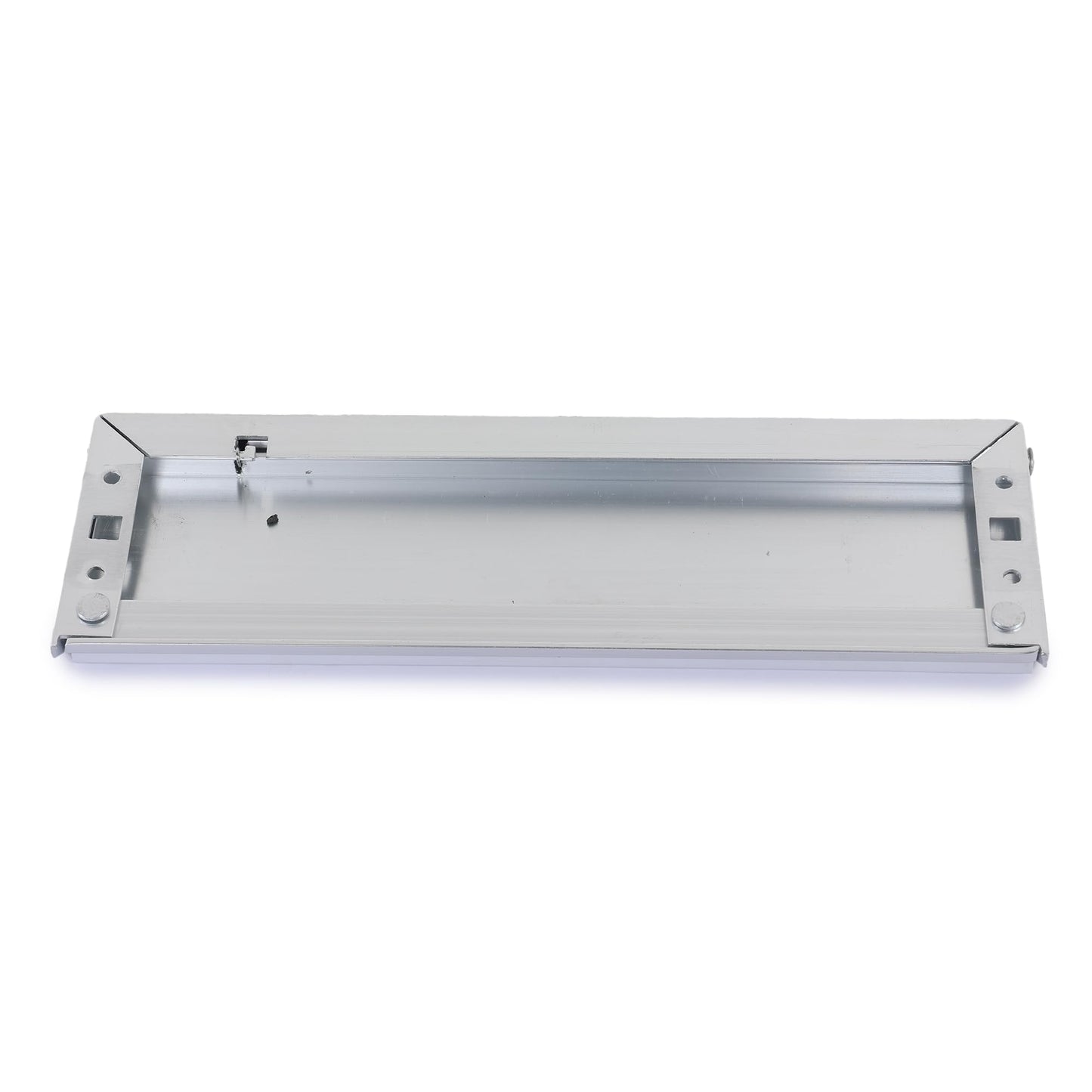 SKANDH Aluminum Letter Plate Mail Slot with Backplate for Front Door | Rectangular Flap Design, Easy Installation | Polish Anodized Silver Finish, 10 x 3 x 0.6 Inches (Pack of 1 with Screws)