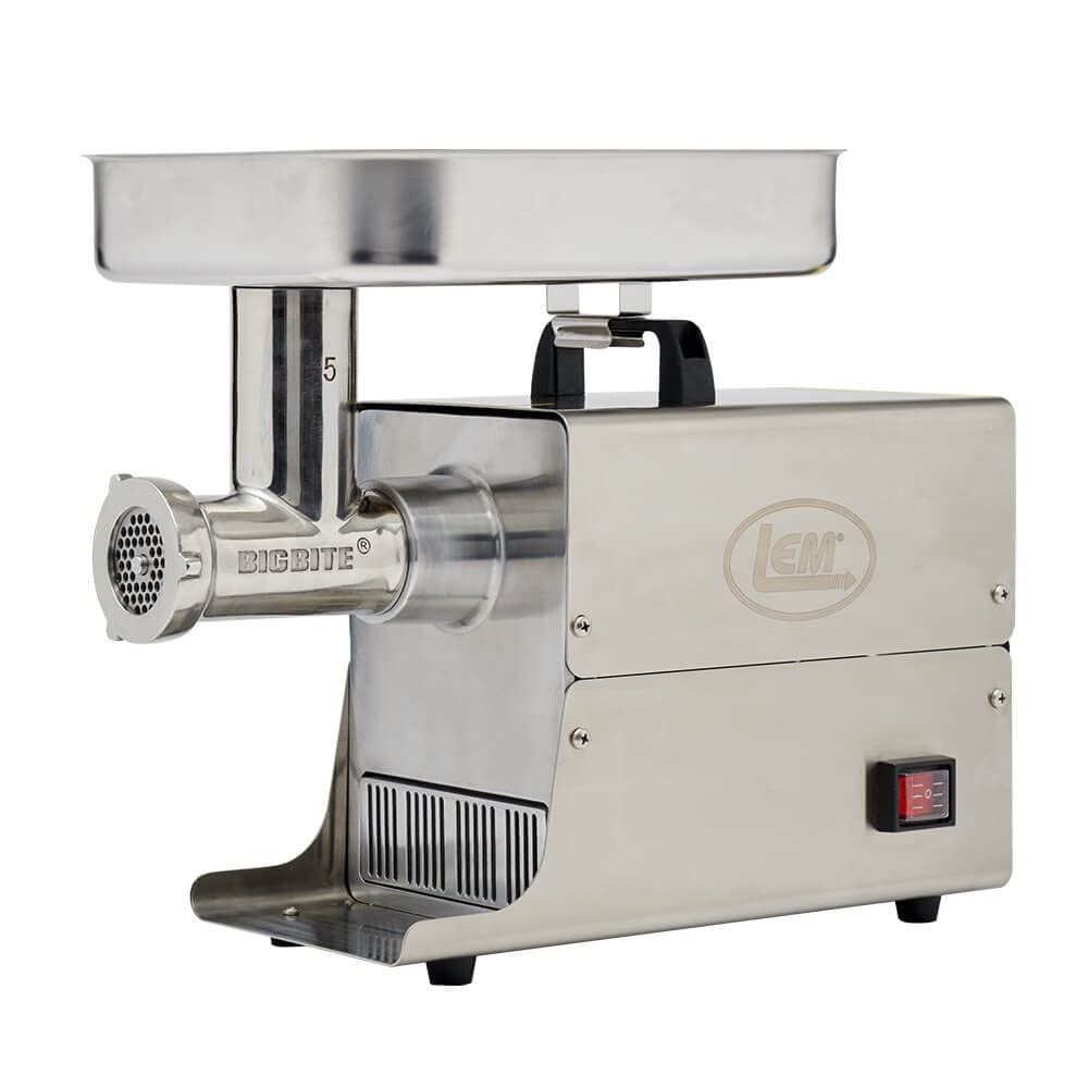 LEM Big Bite Meat Grinder #5 & 2 in 1 Jerky Slicer and Tenderizer Attachment