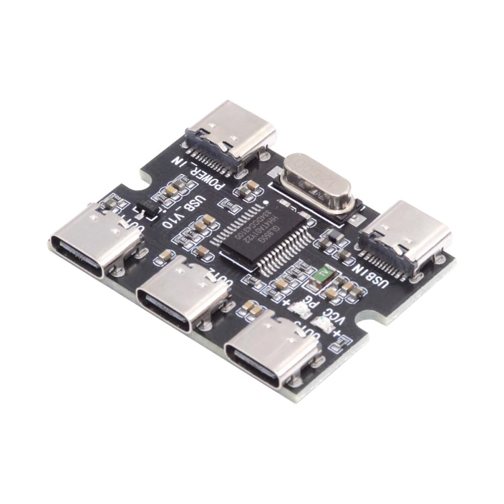 cablecc 2.0 1-to-3 3-Port USB-C HUB PCBA USB-C to hub Board Power Supply (Without housing) Type-C for Keyboard Mouse