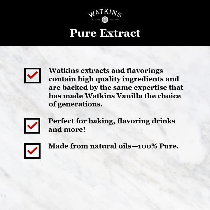 Watkins Pure Almond Extract - 11 oz Bottle for Baking & Flavoring | Natural Ingredients