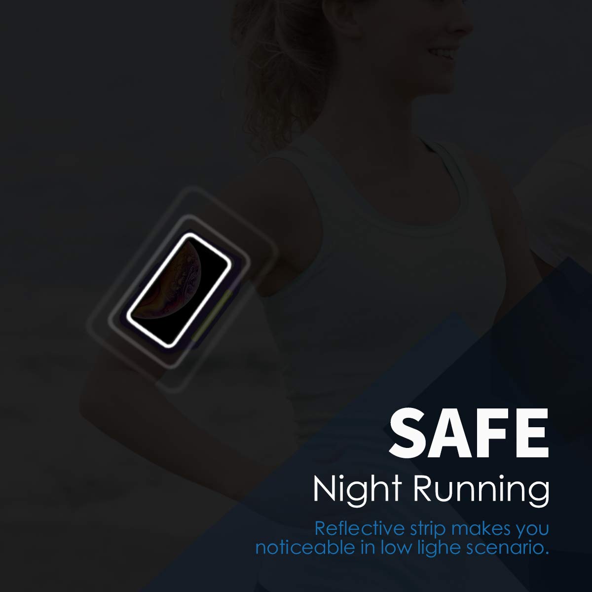 Running Armband with Earphone Bag Cell Phone Armband for iPhone 17 16 15 Pro 14 Plus 13 11 XR, Galaxy S24/S10 Water Resistant Sports Phone Holder Case & Zipper Slot Car Key Holder for 6.7 inch Phone