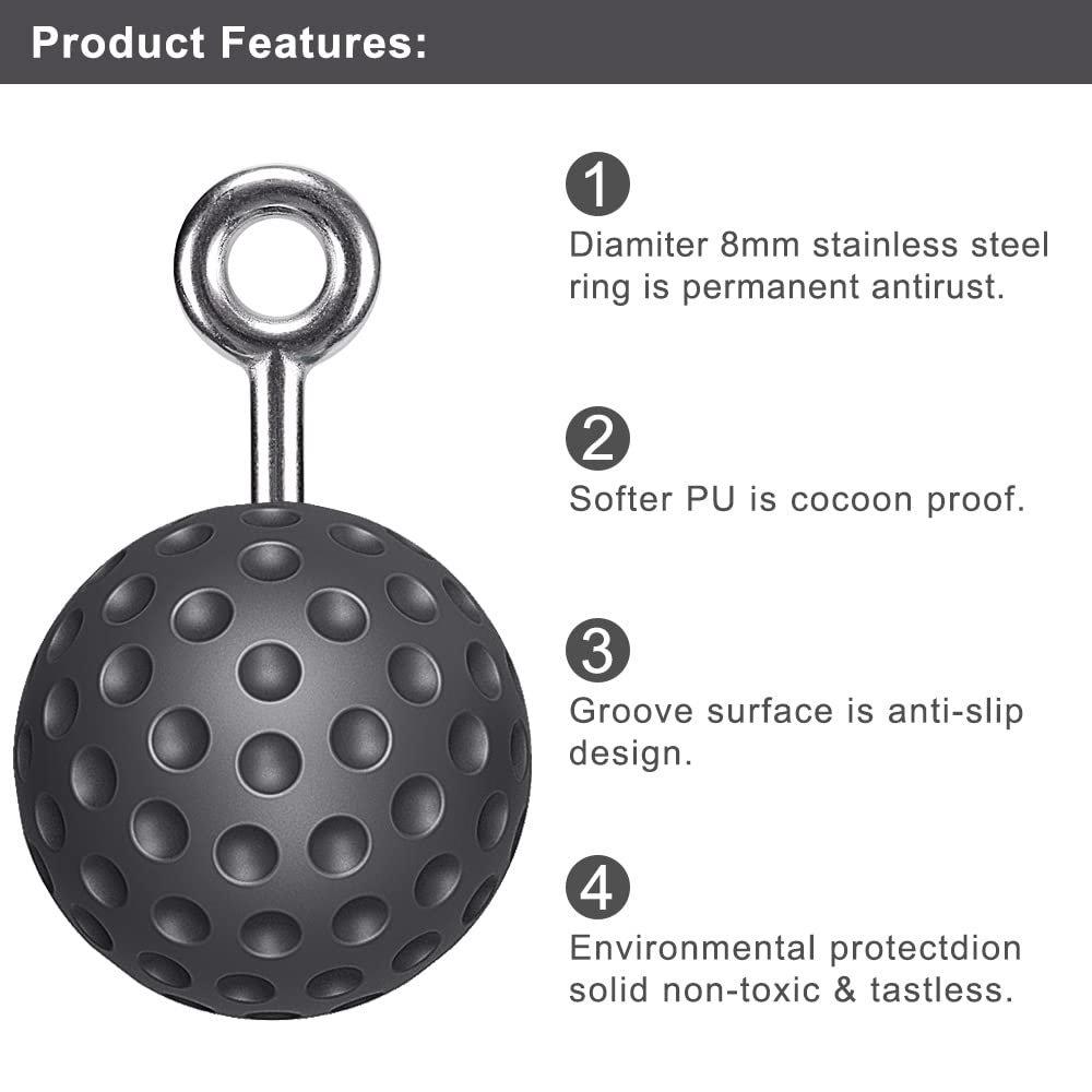 SELEWARE Non-Slip Pull Up Power Balls, Rock Climbing Grips for Strength Training, Forearm and Hand Exerciser for Chin Up Bar, Kettlebell, Barbell, Resistance Band Handles, Home Gym Workout Equipment