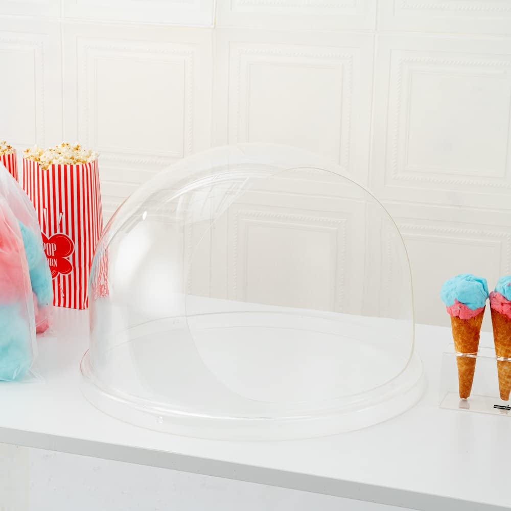 Restaurantware COVER ONLY: Hi Tek 21 x 13 Inch Cover For 21 Inch Cotton Candy Machine 1 Durable Candy Floss Machine Cover - Machine Sold Separately Handy Cut Out Acrylic Cotton Candy Dome Cover