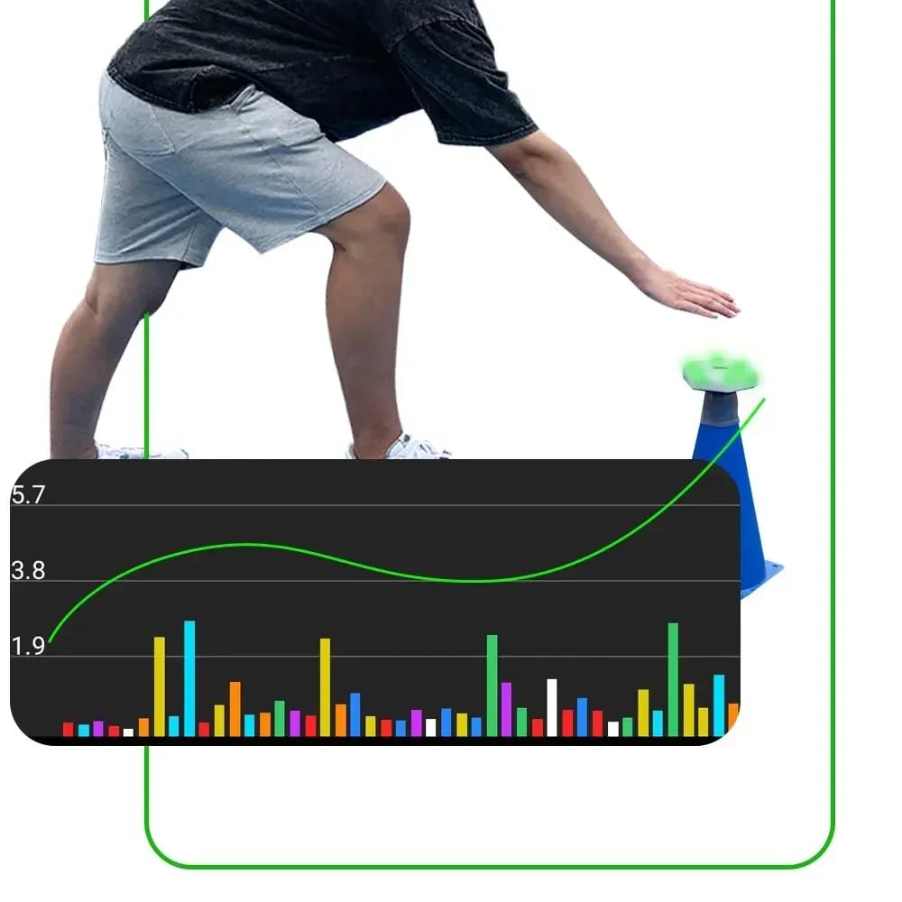 GUNXYUC Reaction Time Training Lights, Hand Eye Coordination Soccer Training for Improve Speed Focus, Reflex Training Equipment for Football Players Sports Trainer (4)