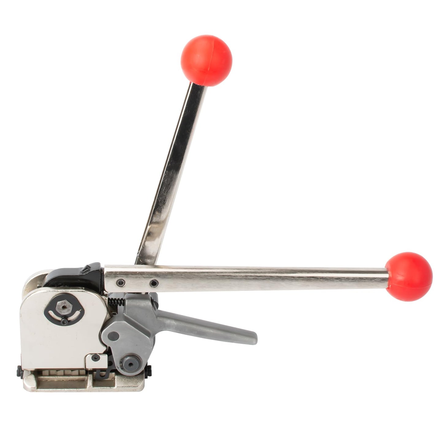 sliyxtwio Steel Strapping Tool for 1/2’’ to 3/4" Width Steel, 3-in-1 (Tensioner, Crimper, Cutter) Heavy Duty Metal Straps Packaging Machine, Manual High Tensile Strapping Tensioner Banding Tool