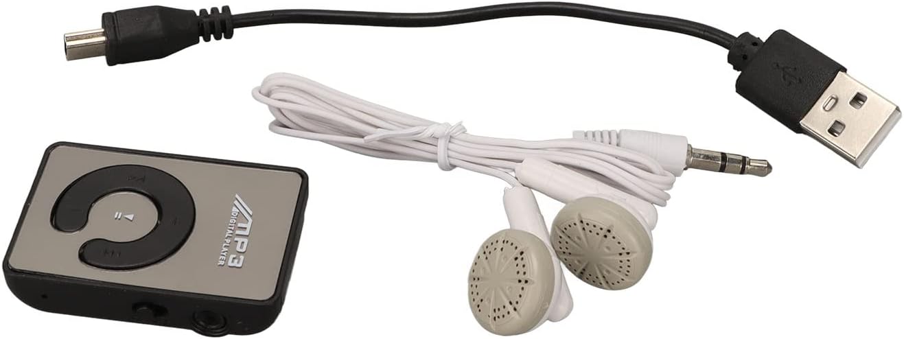 MP3 Player, Mini Music Player with Memory Card Slot, Portable HiFi Music Player, Back Clip Design, Lightweight, Ideal