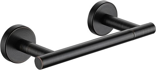 JQK Bronze Toilet Paper Holder - Wall-Mounted Double Post Design | 304 Stainless Steel for Mega Rolls, Oil Rubbed Bronze