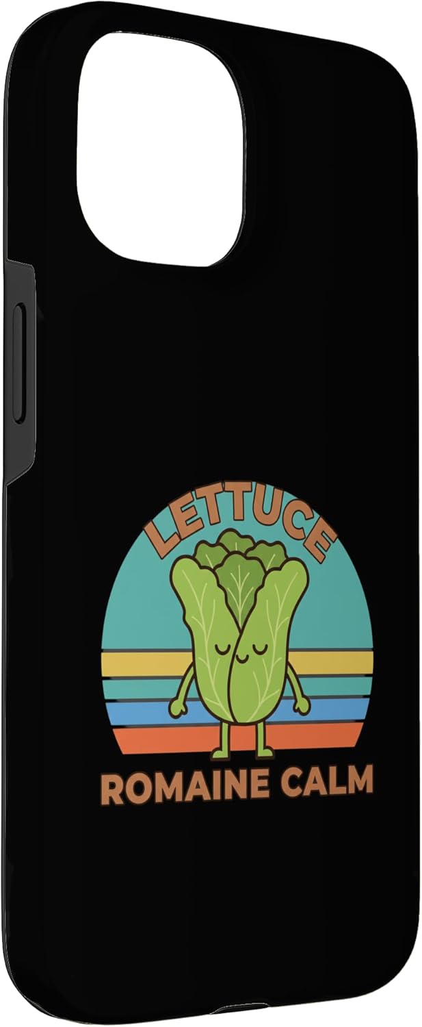 Cat Pun Lettuce Romaine Calm Kid Humor 15 Lettuce Romaine Calm Cat Pun Kids Funny Case for iPhone