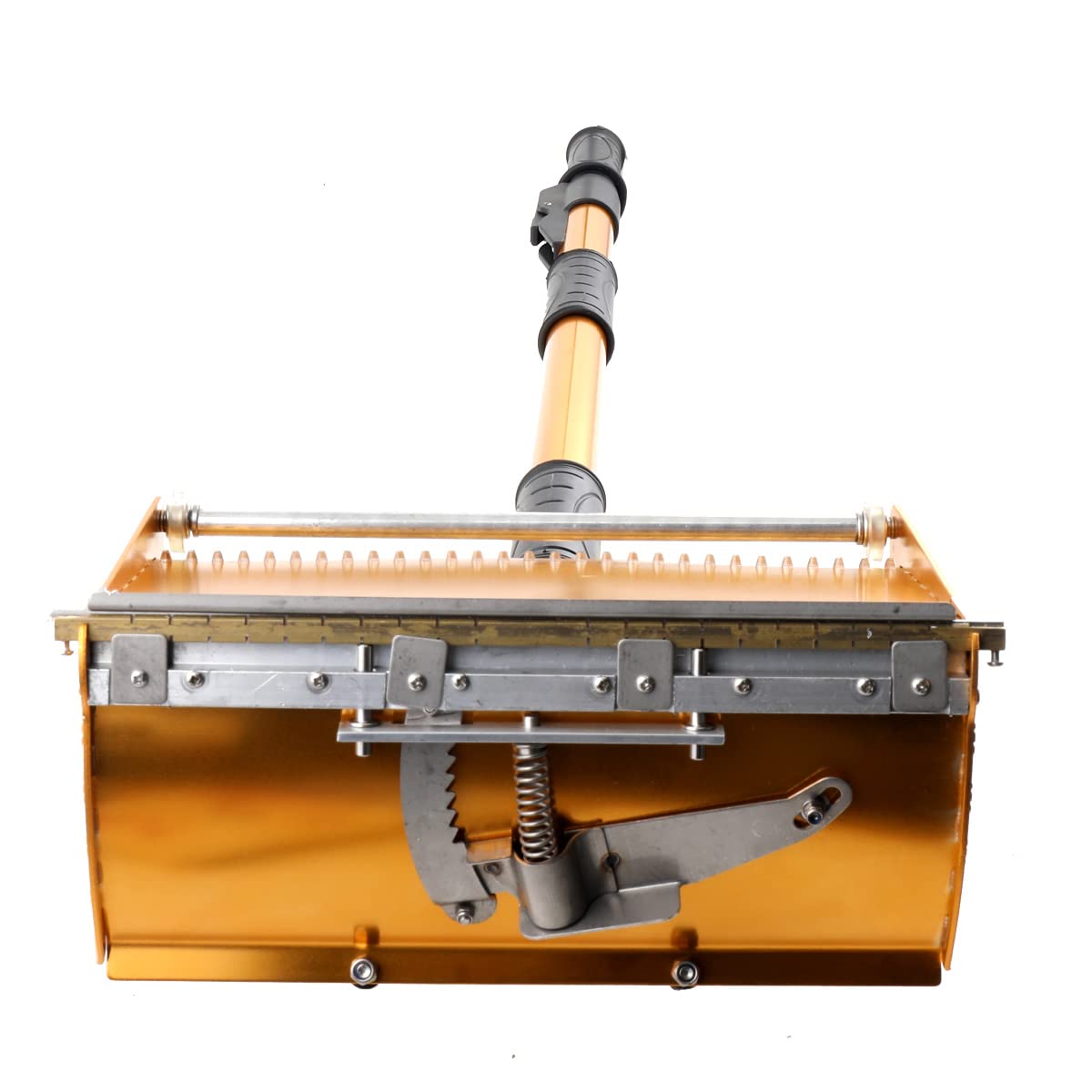 EWANYO 10 inch Drywall Flat Finishing Box with Extension Handle Adjustable Height 40''-64'', Aluminum Drywall Flat Finishing Box Tool Finishing Mud Box for Plasterboard Wallboard Sheetrock
