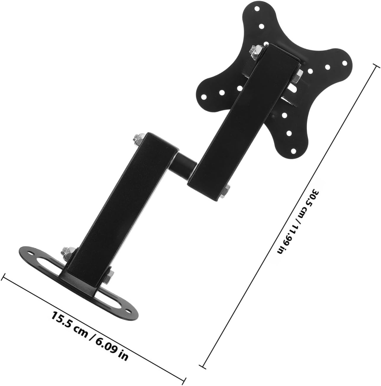 SHINEOFI Adjustable Wall Mount Tv Bracket for Monitors Retractable Screen Holder with Sturdy Construction Space-Saving
