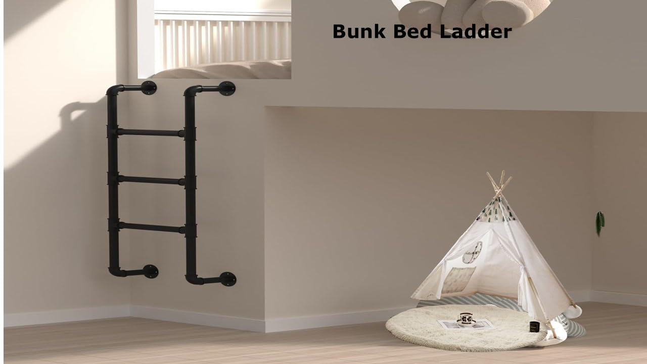 3.3FT Industrial Pipe Ladder, Heavy Duty – 330lbs – Wall or Floor Mount
