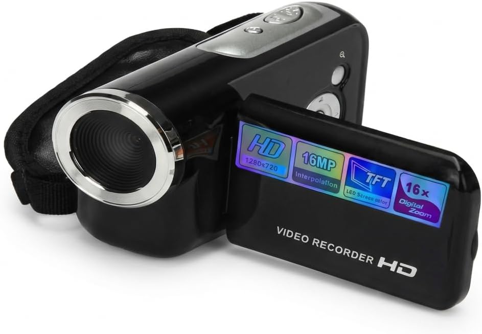 Myrbek 16X 1.8 Inch Digital Camcorder, Digital Zoom Colourful Display Screen, High Definition Camera Image Video