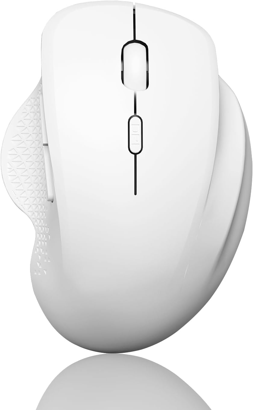Uiosmuph G09 BT5.1 2.4Ghz Bluetooth Wireless Mouse, & Rechargeable Computer Mouse with USB Receiver and Type C Adapter