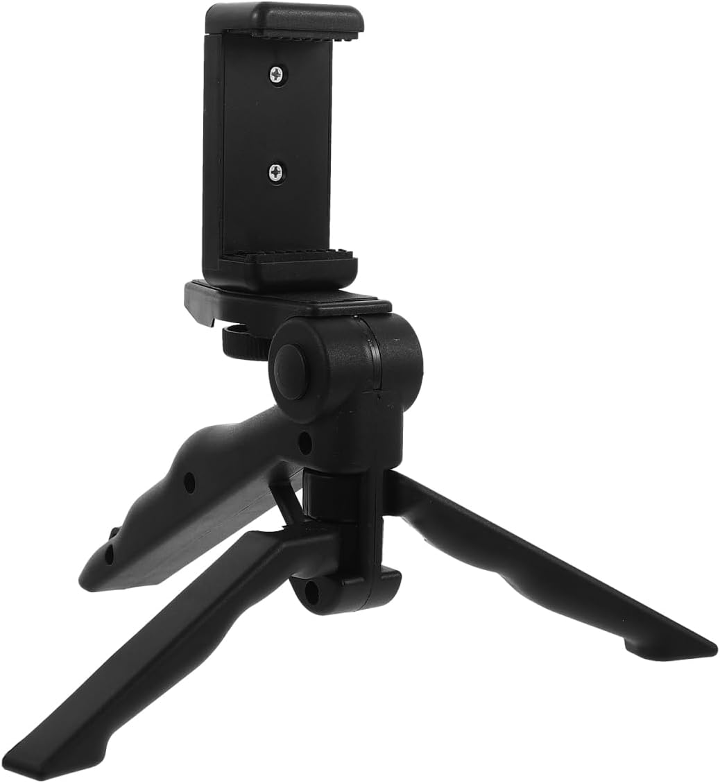 Uonlytech Portable Phone Tripod Stand Adjustable Height Lightweight Tabletop Mobile Phone Holder for Video Calls