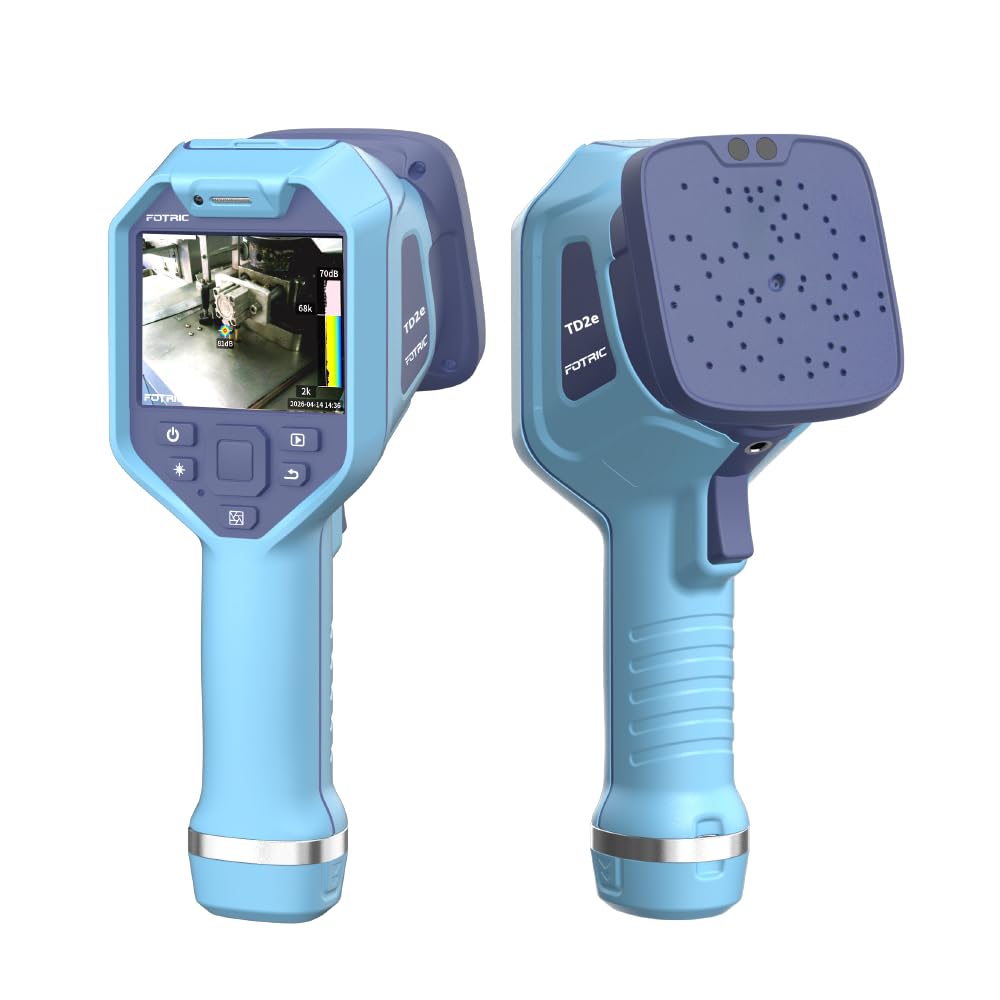 FOTRIC TD2e Acoustic Imaging Camera,64 MEMS Digital Microphones,Acoustic Imager for Compressed Air Leaks, Vacuum Leaks, Vibration Problems Detection,2k~100kHz Frequency Range, 3.5" Touch Screen,5MP