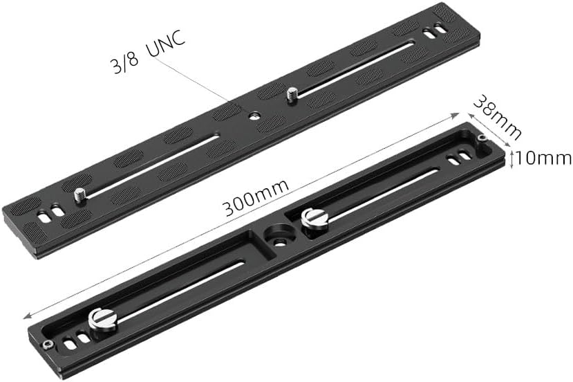 Trwteru 300mm Quick Release Plate for DSLR Cameras, Aluminum Alloy Universal Tripod Mount Plate Secure Locking
