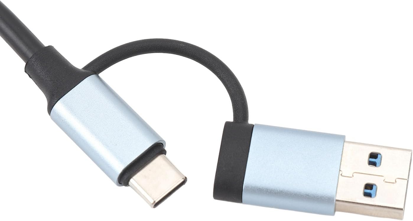 XUMIUZIY 8 1 3.0 in USB C Hub, Aluminum USB C Ethernet Multiport Adapter, Loseless USB Docking Station for Computers