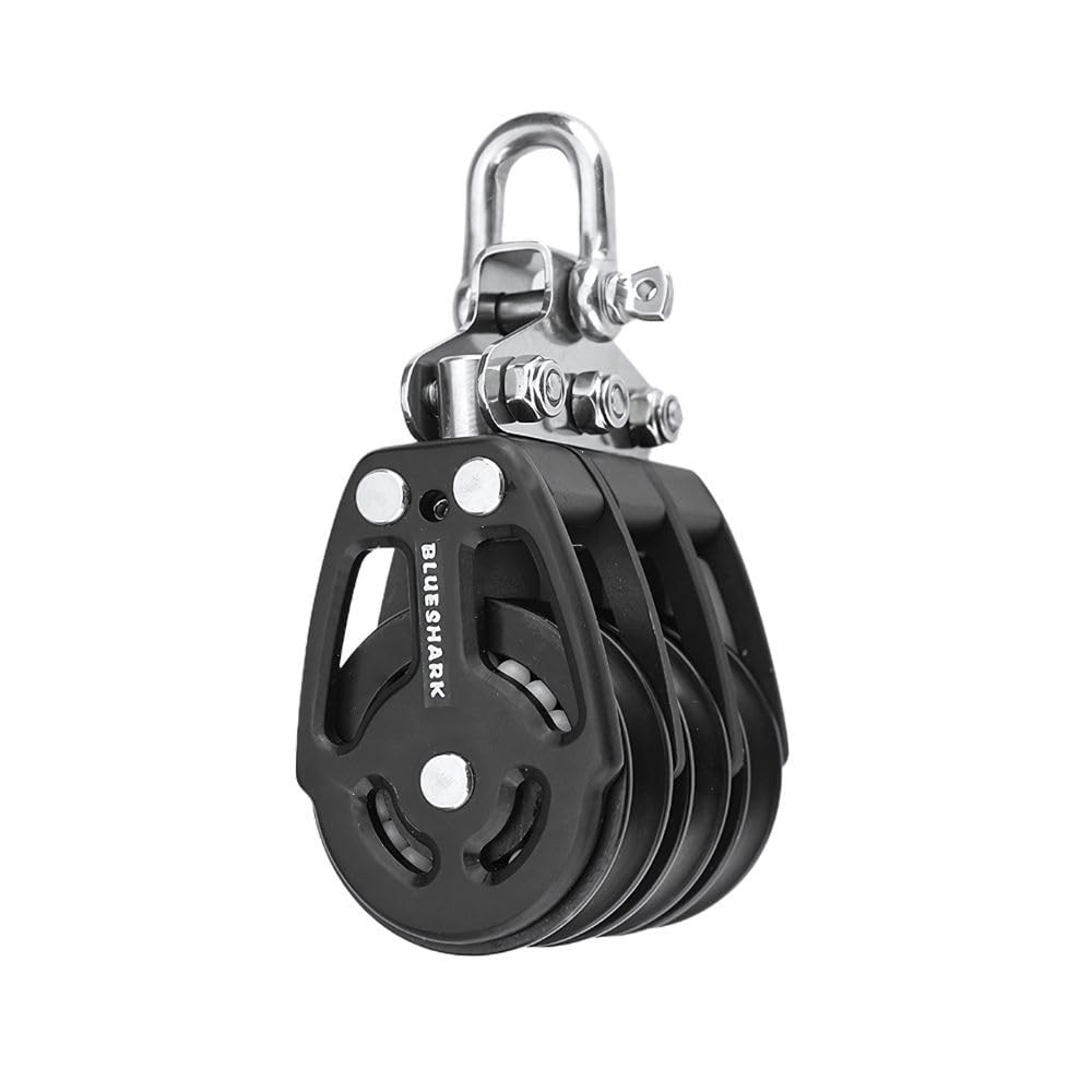 Blue Shark: Sailboat Blocks Aluminum 38mm Triple 2256